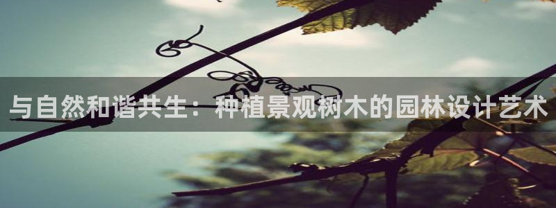 新宝gg代理注册：与自然和谐共生：种植景观树木的园林设计艺术